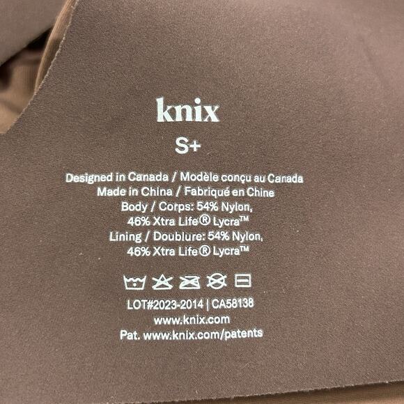 Knix Your Revolution V-Neck Bra Wireless Adjustable Strap Sable Women S+ NWT - Picture 8 of 8